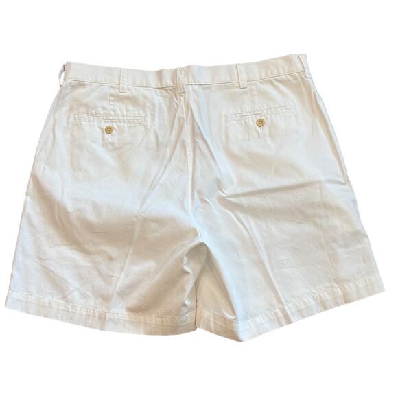 Vintage Polo Ralph Lauren Shorts Mens 36 White Tyler Chino Twill Pleated Preppy - Picture 2 of 8